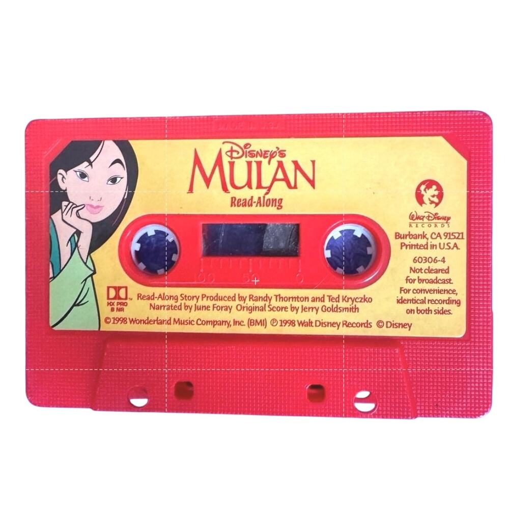 1998 Disney Mulan Read-Along Cassette Tape